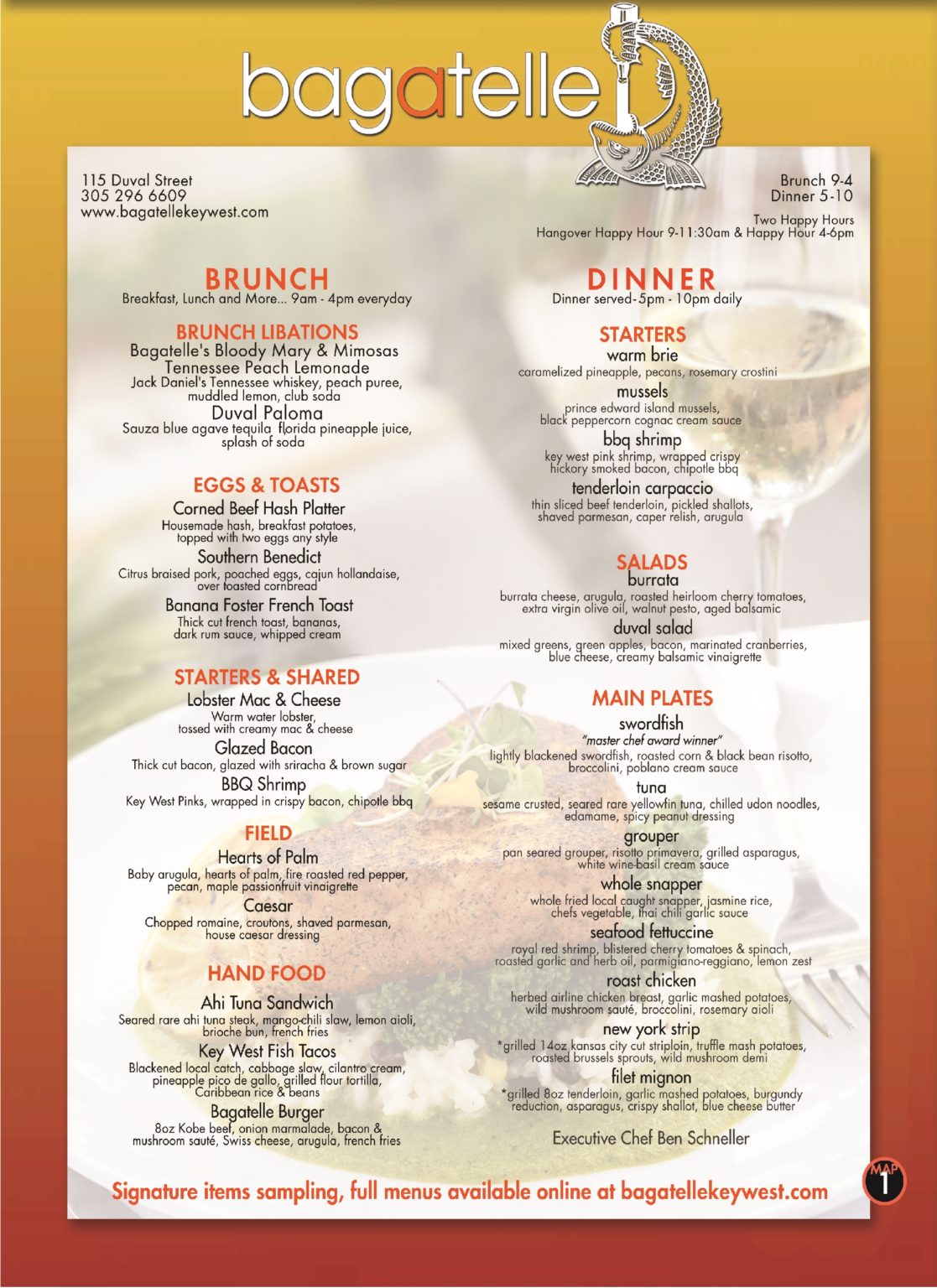Bagatelle Restaurant Menu, Key West Best Key West Restaurant Menus