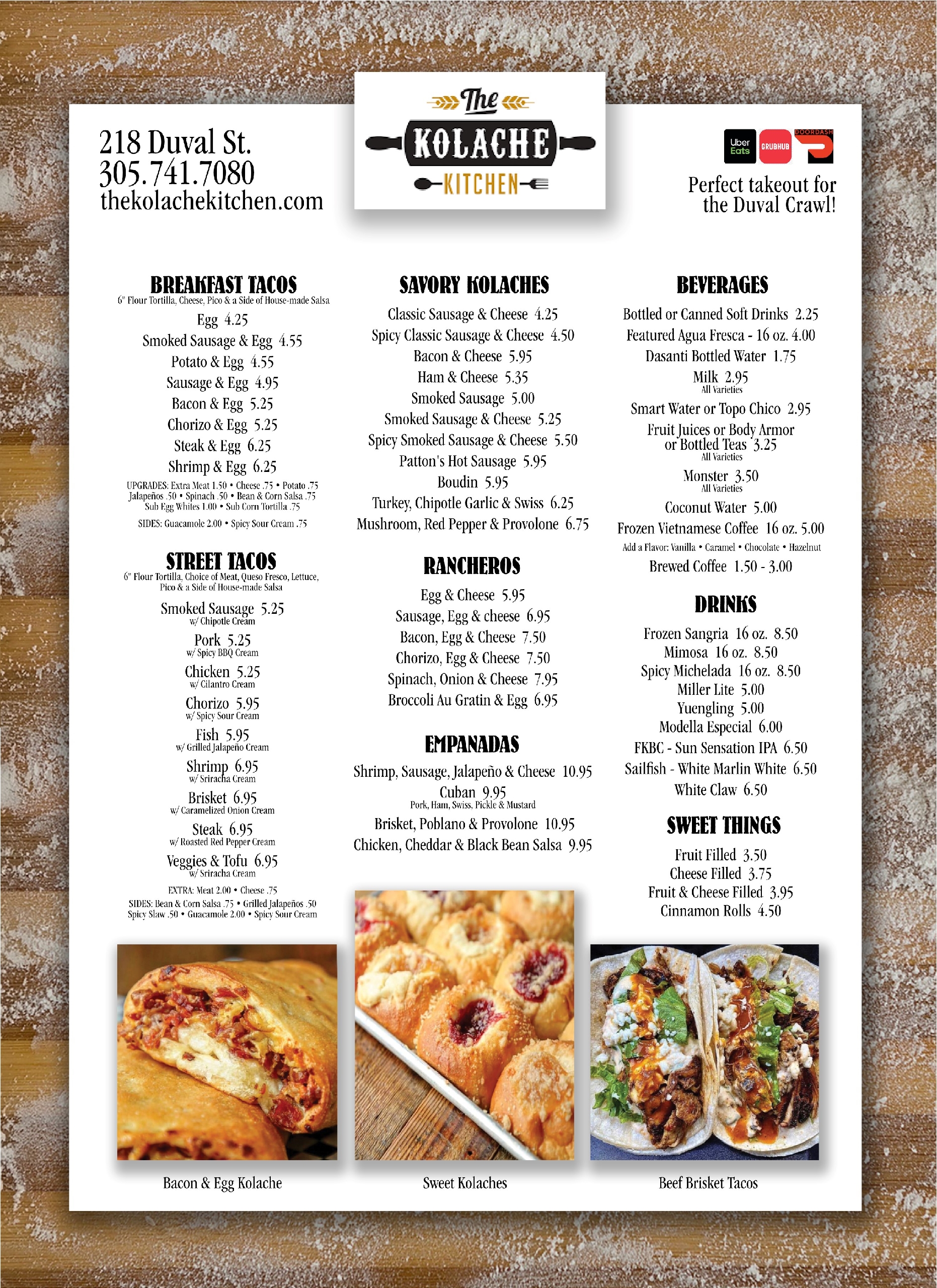 Camille's menu 1a-1b – Best Key West Restaurant Menus – Key West, Florida