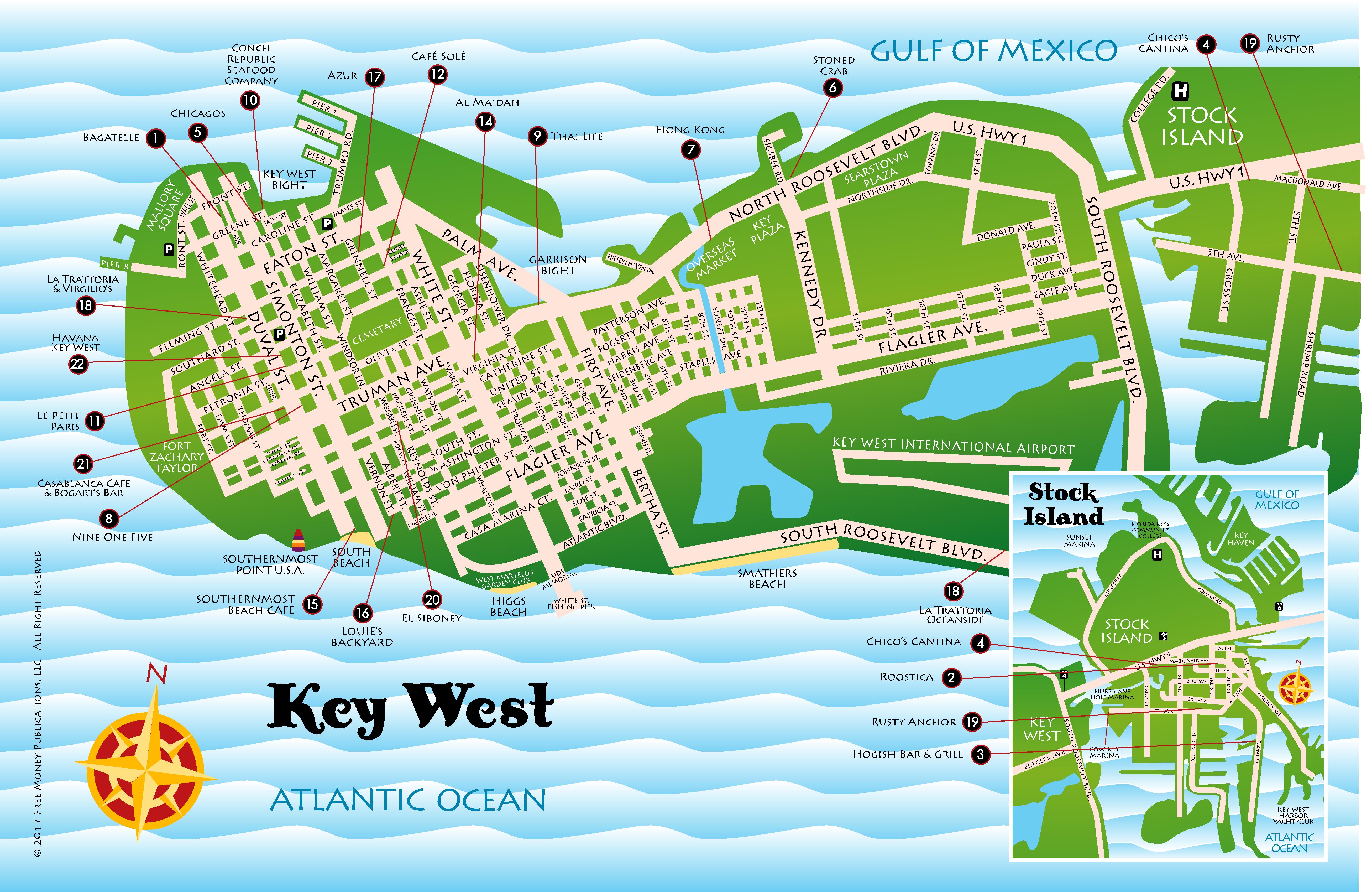 Key West Printable Map